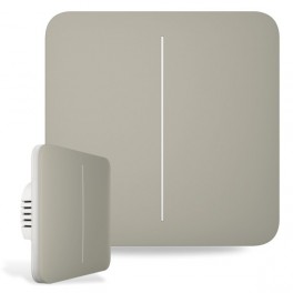  Ajax SoloButton for LightSwitch (2-gang) [55] Oyster