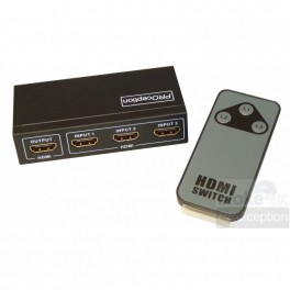 Proception HDMI Switch 3 Way 1.4a/3D with Remote Proception HDMI Switch 3 Way 1.4a/3D with Remote