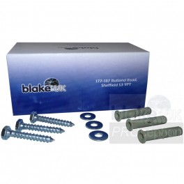 Blake M8x50mm Bolt, Washer & M10 Nylon Plug Box of 50 Blake M8x50mm Bolt, Washer & M10 Nylon Plug Box of 50